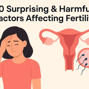 illustration showing factors affecting fertility in women