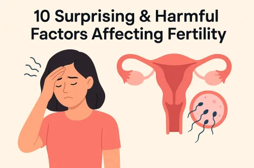 illustration showing factors affecting fertility in women