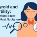 thyroid and fertility illustration showing hormone balance and conception symbols