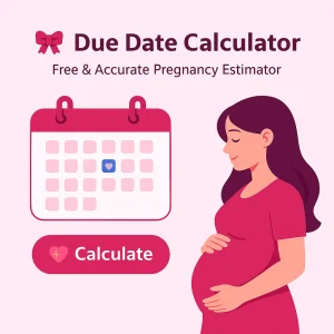 Due Date Calculator illustration - Free pregnancy estimator tool by MomWink